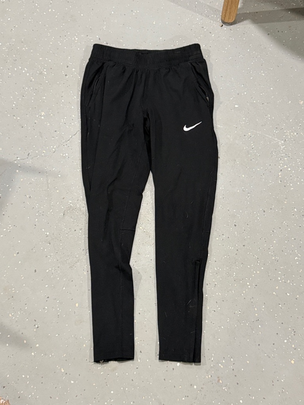 Nike Black Track Pants with White Swoosh
